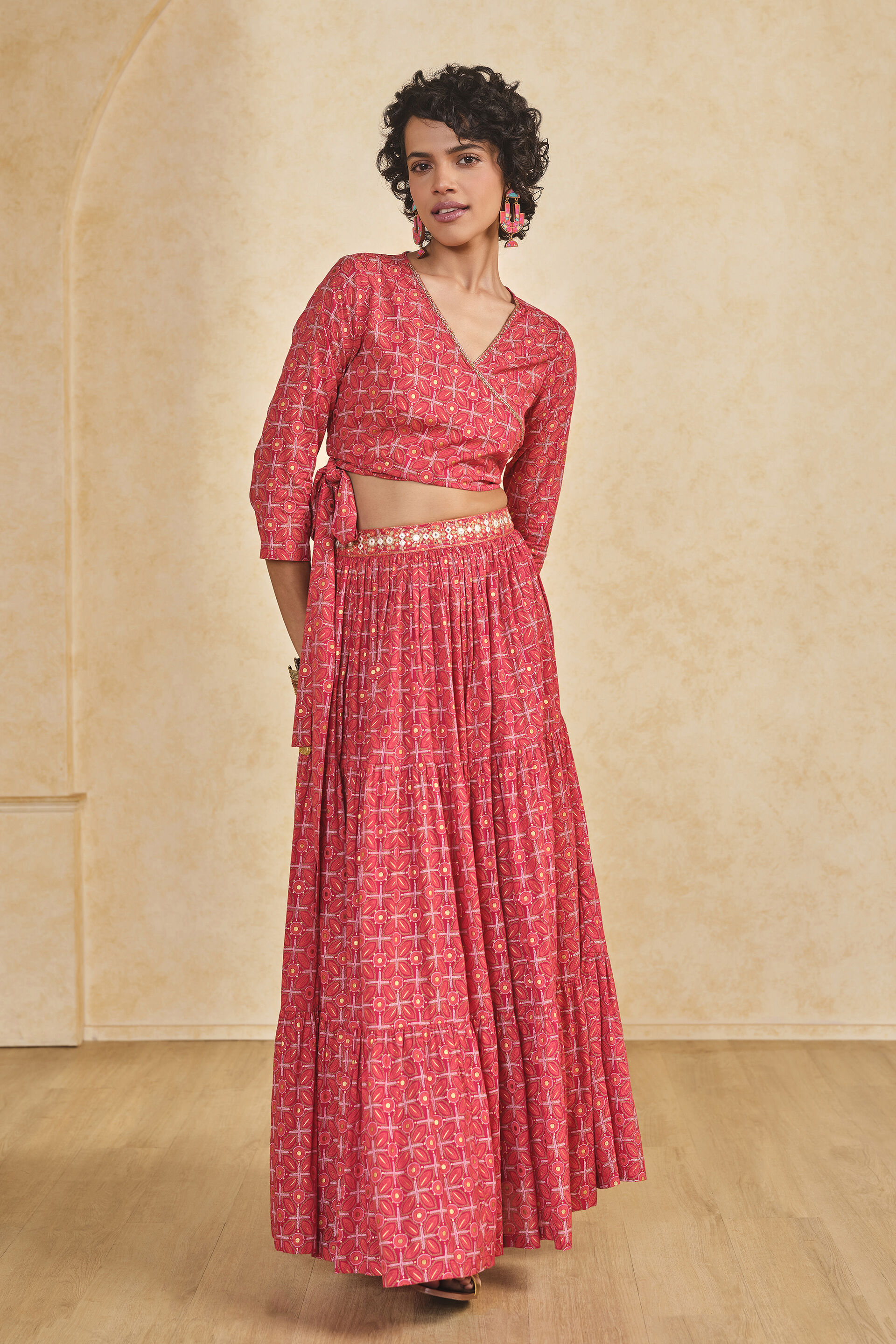 Mast Magaan Red Skirt Set, Red, image 2